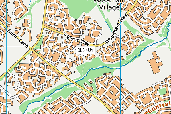 DL5 4UY map - OS VectorMap District (Ordnance Survey)