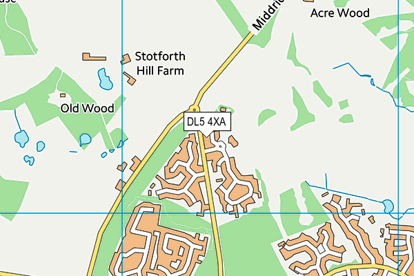 DL5 4XA map - OS VectorMap District (Ordnance Survey)