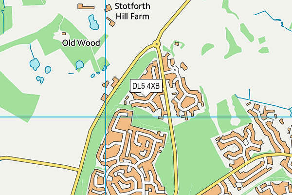 DL5 4XB map - OS VectorMap District (Ordnance Survey)