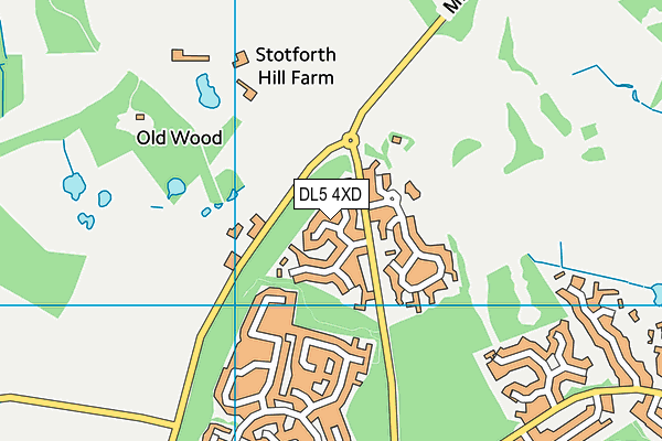 DL5 4XD map - OS VectorMap District (Ordnance Survey)