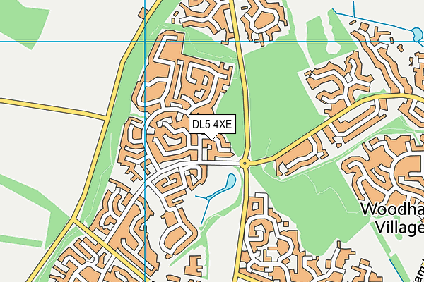 DL5 4XE map - OS VectorMap District (Ordnance Survey)