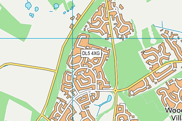 DL5 4XG map - OS VectorMap District (Ordnance Survey)