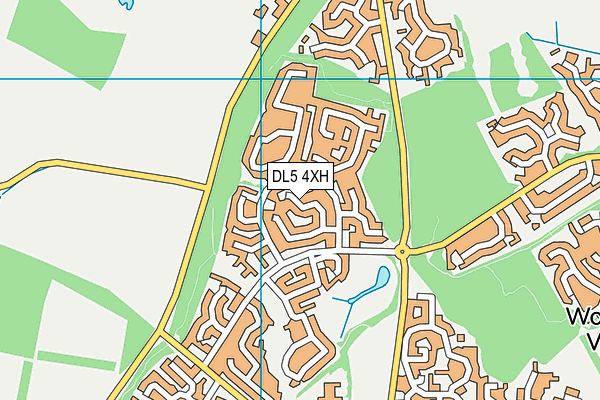 DL5 4XH map - OS VectorMap District (Ordnance Survey)