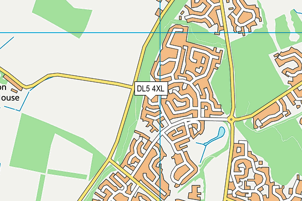 DL5 4XL map - OS VectorMap District (Ordnance Survey)