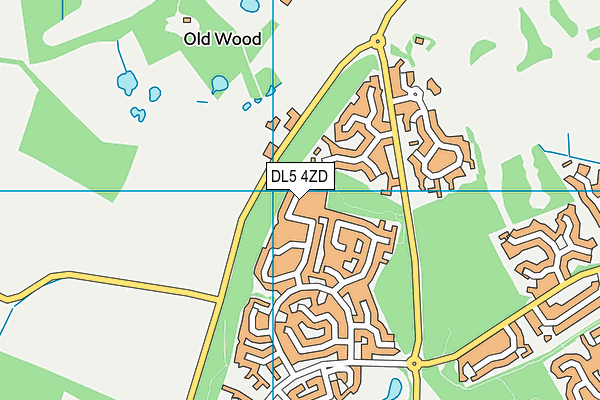 DL5 4ZD map - OS VectorMap District (Ordnance Survey)