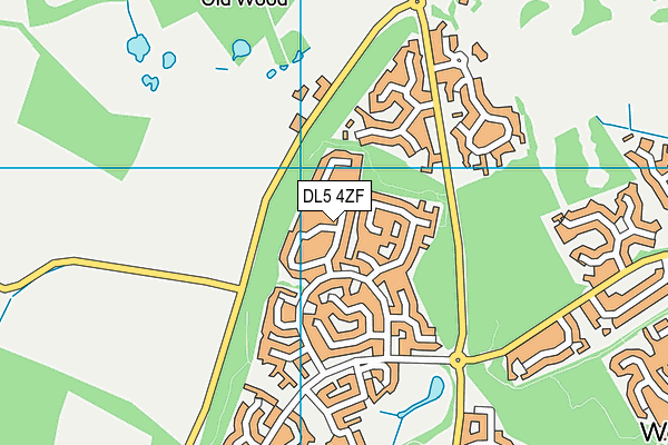 DL5 4ZF map - OS VectorMap District (Ordnance Survey)