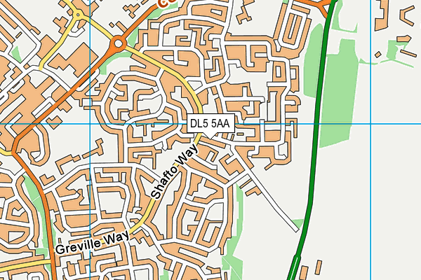 DL5 5AA map - OS VectorMap District (Ordnance Survey)