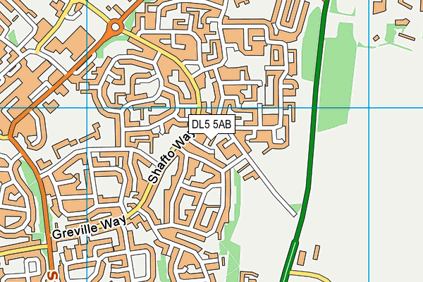 DL5 5AB map - OS VectorMap District (Ordnance Survey)