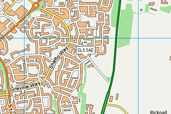 DL5 5AE map - OS VectorMap District (Ordnance Survey)