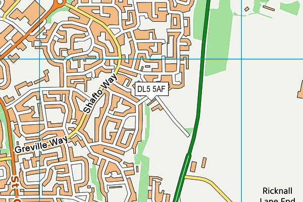 DL5 5AF map - OS VectorMap District (Ordnance Survey)