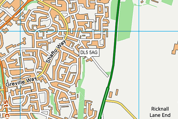 DL5 5AG map - OS VectorMap District (Ordnance Survey)