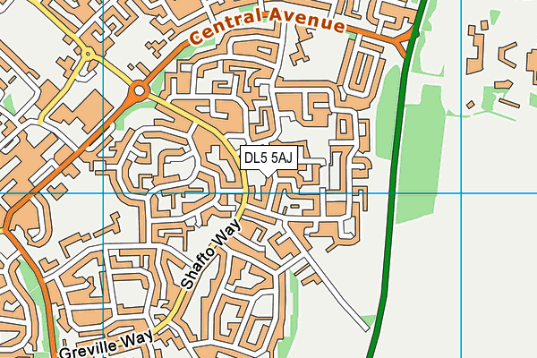 DL5 5AJ map - OS VectorMap District (Ordnance Survey)