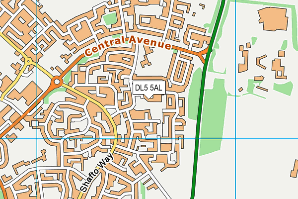 DL5 5AL map - OS VectorMap District (Ordnance Survey)