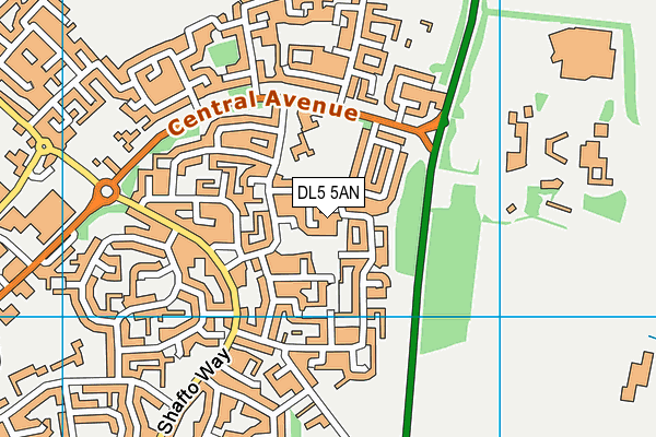 DL5 5AN map - OS VectorMap District (Ordnance Survey)