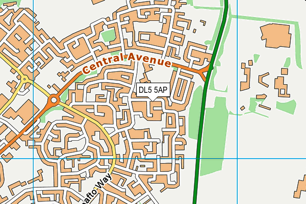 DL5 5AP map - OS VectorMap District (Ordnance Survey)