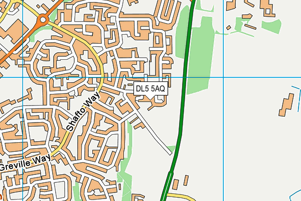 Moore Lane Park map (DL5 5AQ) - OS VectorMap District (Ordnance Survey)