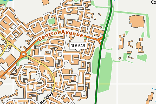 DL5 5AR map - OS VectorMap District (Ordnance Survey)