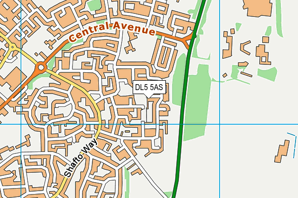 DL5 5AS map - OS VectorMap District (Ordnance Survey)