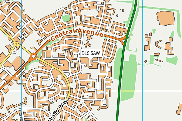 DL5 5AW map - OS VectorMap District (Ordnance Survey)