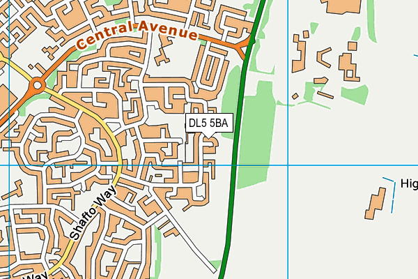 DL5 5BA map - OS VectorMap District (Ordnance Survey)