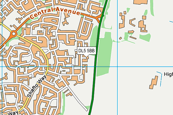 DL5 5BB map - OS VectorMap District (Ordnance Survey)