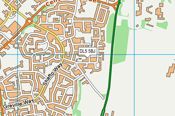 DL5 5BJ map - OS VectorMap District (Ordnance Survey)