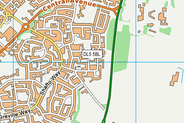 DL5 5BL map - OS VectorMap District (Ordnance Survey)