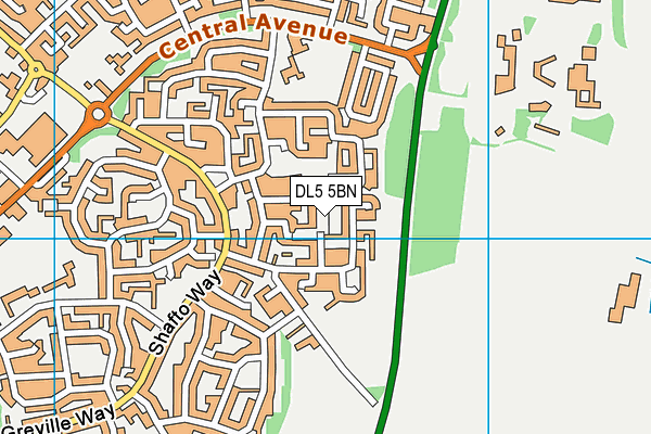 DL5 5BN map - OS VectorMap District (Ordnance Survey)