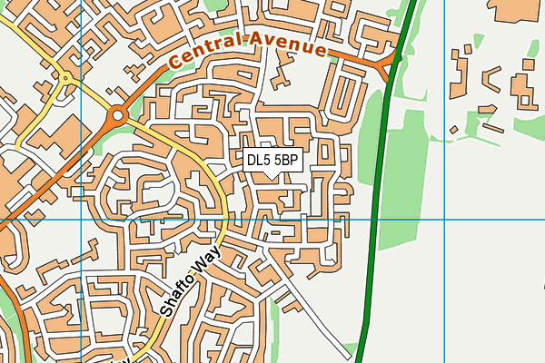 DL5 5BP map - OS VectorMap District (Ordnance Survey)