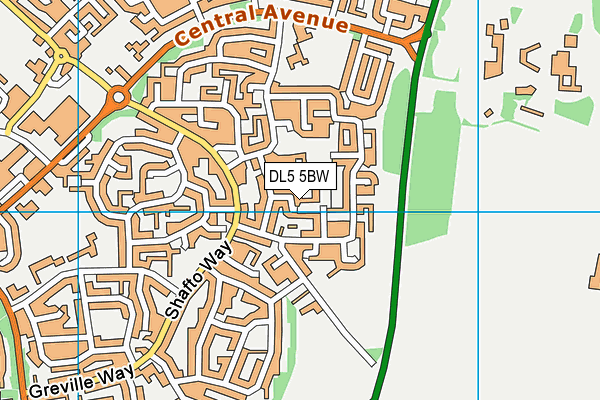DL5 5BW map - OS VectorMap District (Ordnance Survey)