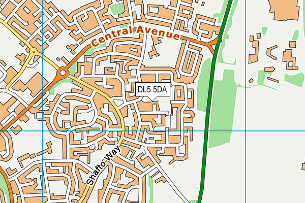 DL5 5DA map - OS VectorMap District (Ordnance Survey)
