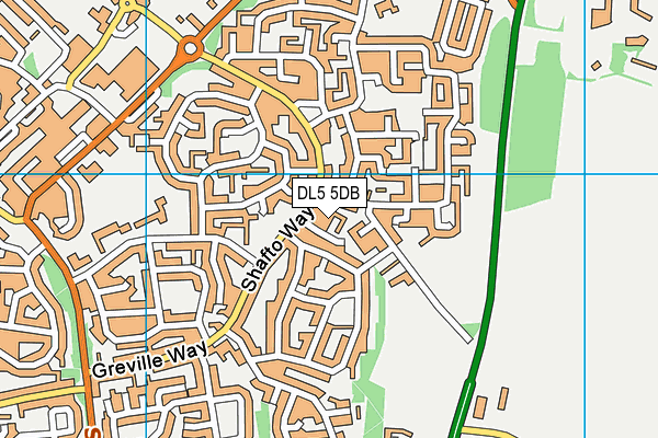 DL5 5DB map - OS VectorMap District (Ordnance Survey)