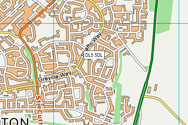 DL5 5DL map - OS VectorMap District (Ordnance Survey)