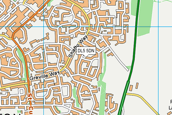 DL5 5DN map - OS VectorMap District (Ordnance Survey)