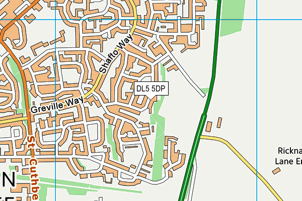 DL5 5DP map - OS VectorMap District (Ordnance Survey)