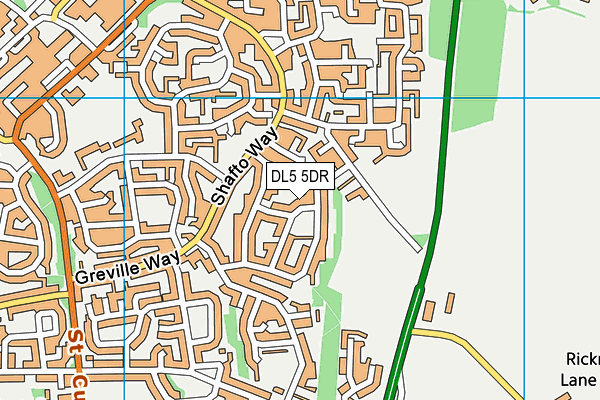 DL5 5DR map - OS VectorMap District (Ordnance Survey)
