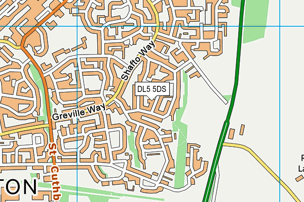 DL5 5DS map - OS VectorMap District (Ordnance Survey)
