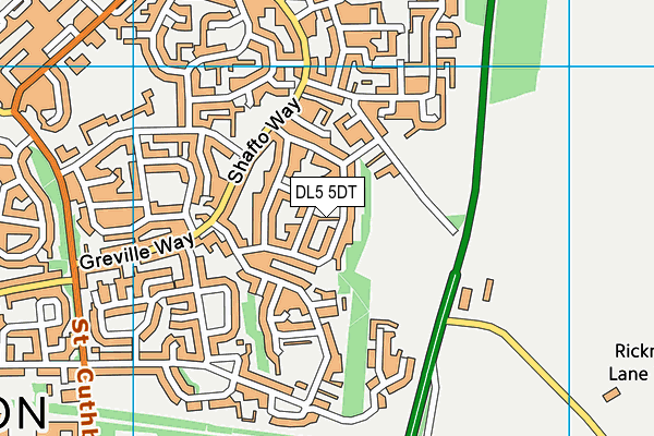 DL5 5DT map - OS VectorMap District (Ordnance Survey)