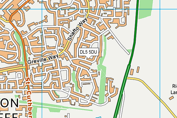 DL5 5DU map - OS VectorMap District (Ordnance Survey)
