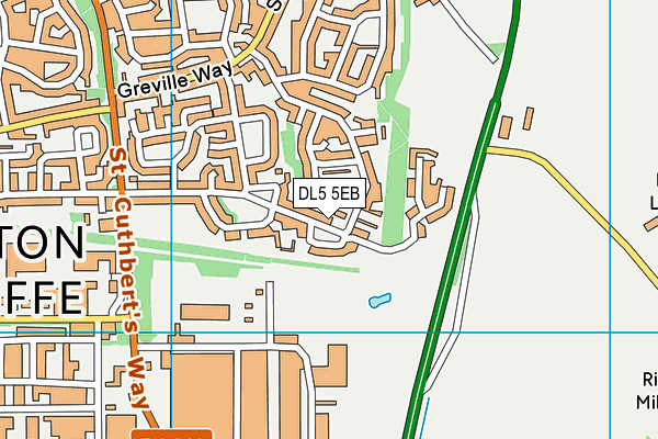 DL5 5EB map - OS VectorMap District (Ordnance Survey)