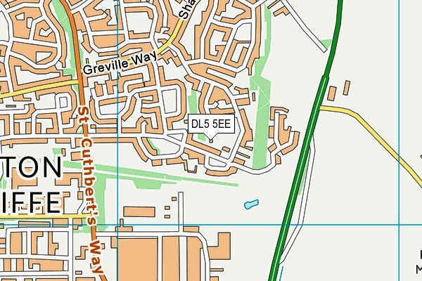 DL5 5EE map - OS VectorMap District (Ordnance Survey)