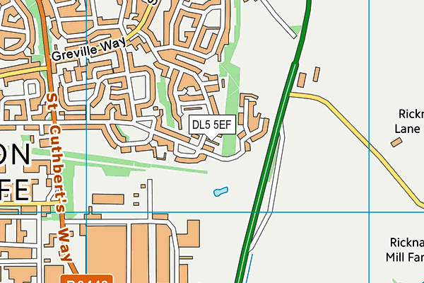 DL5 5EF map - OS VectorMap District (Ordnance Survey)