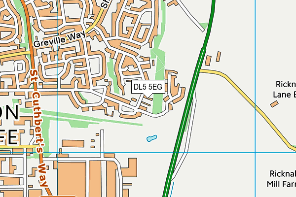 DL5 5EG map - OS VectorMap District (Ordnance Survey)