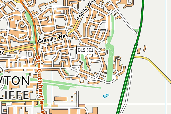 DL5 5EJ map - OS VectorMap District (Ordnance Survey)