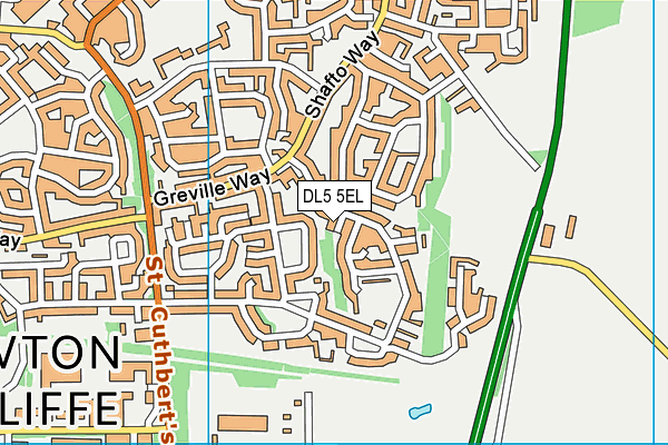 DL5 5EL map - OS VectorMap District (Ordnance Survey)