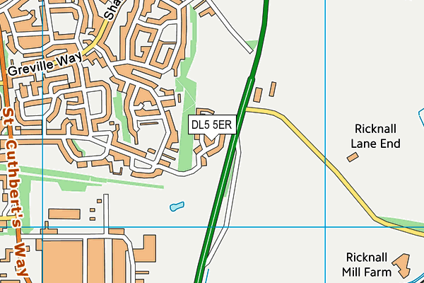 DL5 5ER map - OS VectorMap District (Ordnance Survey)