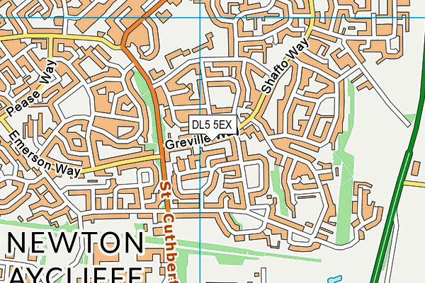 DL5 5EX map - OS VectorMap District (Ordnance Survey)