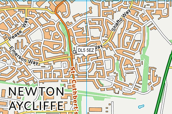 DL5 5EZ map - OS VectorMap District (Ordnance Survey)