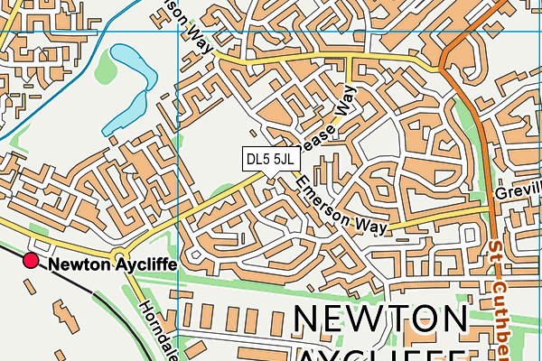 DL5 5JL map - OS VectorMap District (Ordnance Survey)