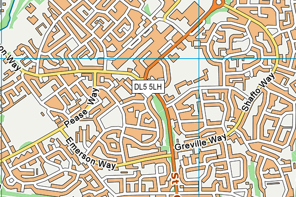 DL5 5LH map - OS VectorMap District (Ordnance Survey)